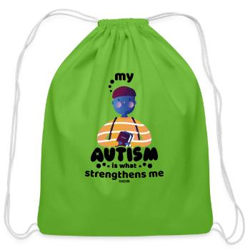 Autism autistic son Young - Cotton Drawstring Bag - clover - Front