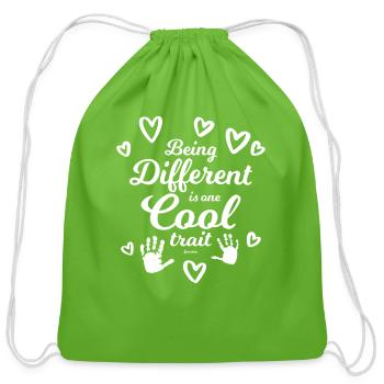 Autist dear heart autism gift - Cotton Drawstring Bag - clover - Front