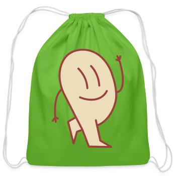Antonio: Unusual T-shirt for women, men, children - Cotton Drawstring Bag - clover - Front