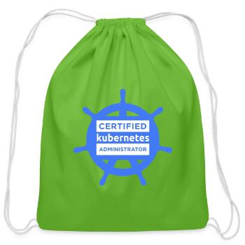 Kubernetes Admin Badge Tee - Cotton Drawstring Bag - clover - Front