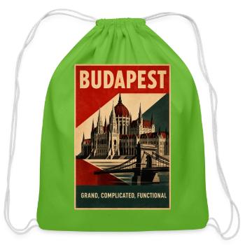 Budapest Grand Complicated Functional  - Cotton Drawstring Bag - clover - Front