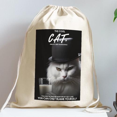 The Cool Cat - Cotton Drawstring Bag