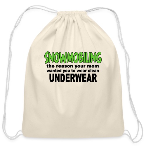 Snowmobiling Underwear - Cotton Drawstring Bag