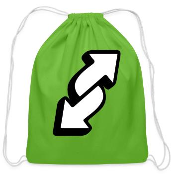 Reverse flash - Cotton Drawstring Bag - clover - Front