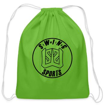 SWING2WIN Sports Black - Cotton Drawstring Bag - clover - Front