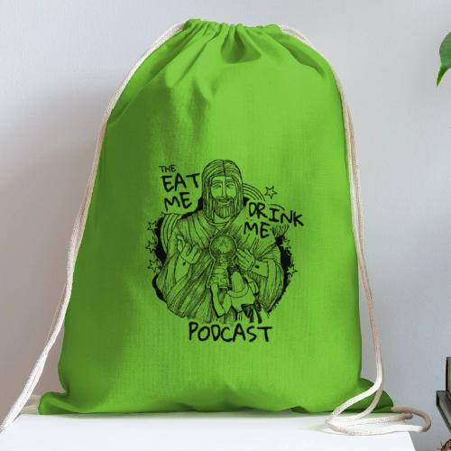 Eat Me Drink Me Podcast revamped logo - Cotton Drawstring Bag