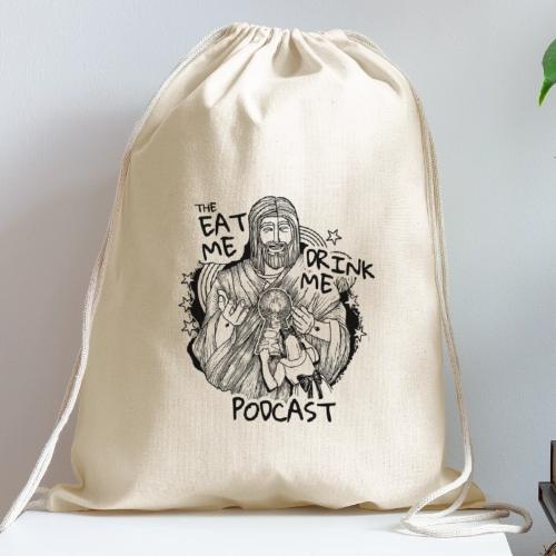 Eat Me Drink Me Podcast revamped logo - Cotton Drawstring Bag