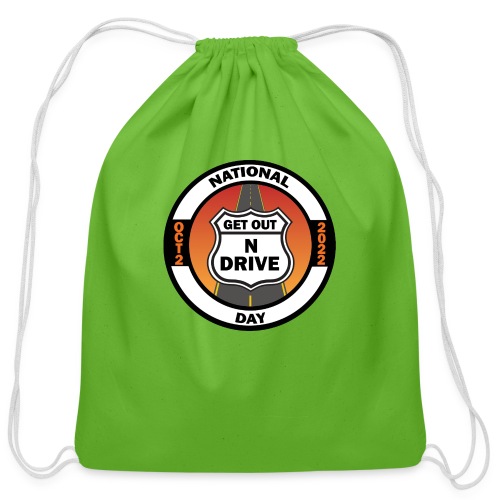 National Get Out N Drive Day Official Event Merch - Cotton Drawstring Bag