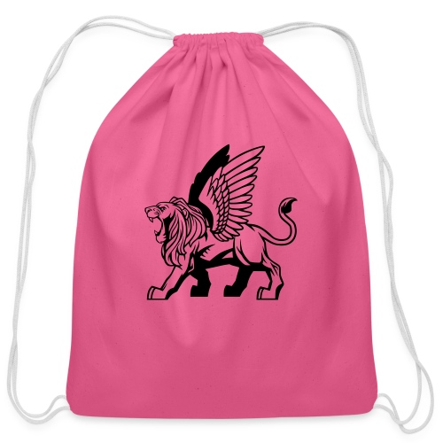 Winged Lion - Cotton Drawstring Bag