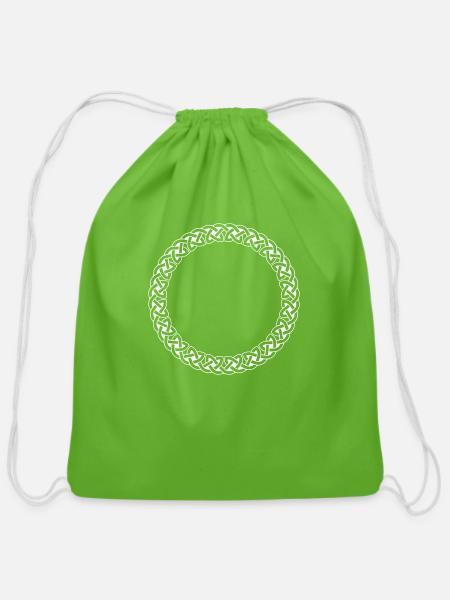 Celtic Knot - Cotton Drawstring Bag - clover