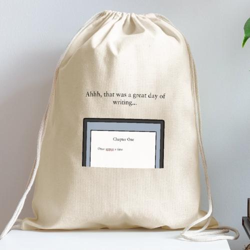A Day of Writing - Cotton Drawstring Bag