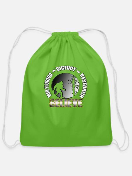 Mid Florida Bigfoot Research Merch - Cotton Drawstring Bag - clover