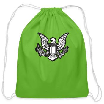 USA Eagle - America - Cotton Drawstring Bag - clover - Front