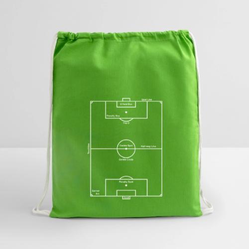 Soccer Pitch layout guide - Cotton Drawstring Bag