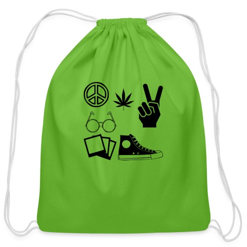 hippie - Cotton Drawstring Bag