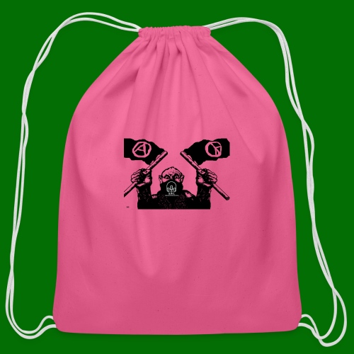 anarchy and peace - Cotton Drawstring Bag