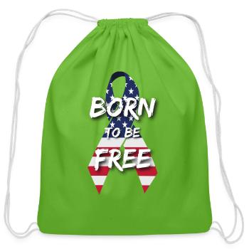 ID4 Born to be Free - Cotton Drawstring Bag - clover - Front