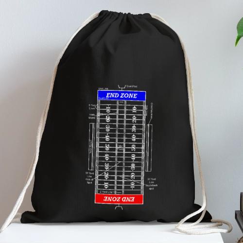 American Football Pitch Layout - Cotton Drawstring Bag