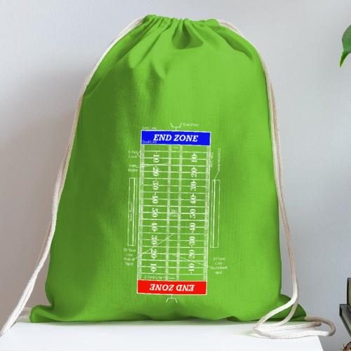 American Football Pitch Layout - Cotton Drawstring Bag