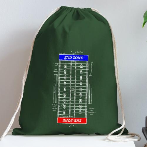American Football Pitch Layout - Cotton Drawstring Bag