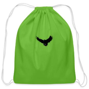 Raven - Cotton Drawstring Bag - clover - Front