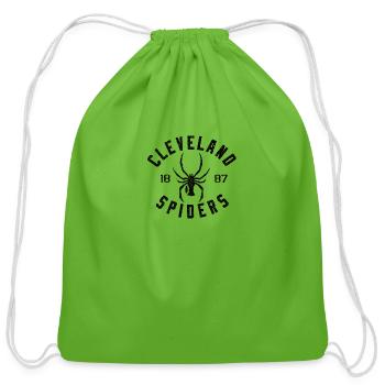 DEFUNCT CLEVELAND SPIDERS 1887 - Cotton Drawstring Bag - clover - Front