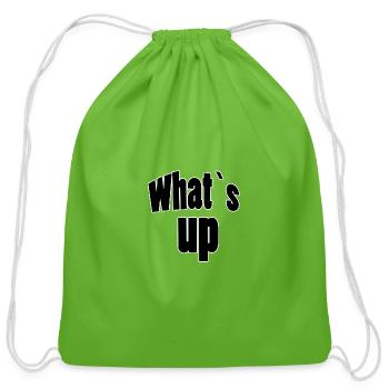 What`s up - Cotton Drawstring Bag - clover - Front
