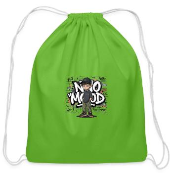 No Mood - Urban Apathy Streetwear Art - Cotton Drawstring Bag - clover - Front