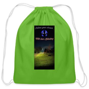 Flashlight at night - Cotton Drawstring Bag - clover - Front