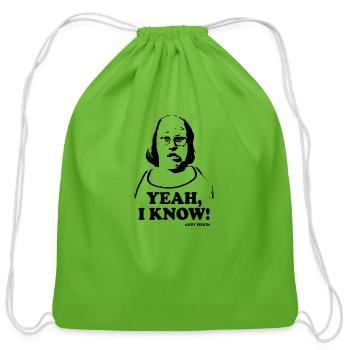 Yeah I Know Andy Pipkin Little Britain - Cotton Drawstring Bag - clover - Front