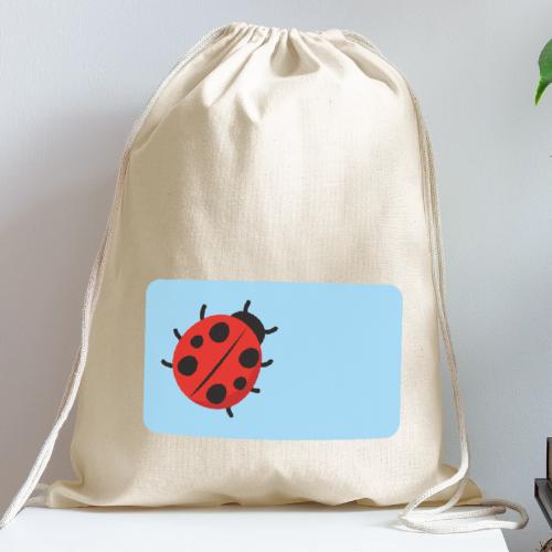 Ladybug - light blue | customizable - Cotton Drawstring Bag