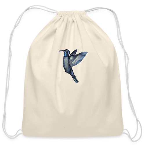 Hummingbird in flight - Cotton Drawstring Bag
