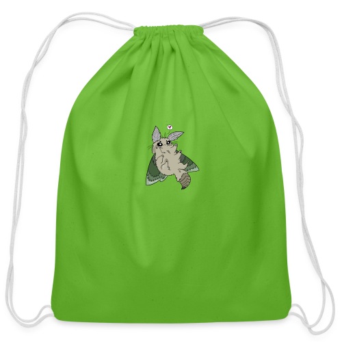 Cat Moss Moth - Cotton Drawstring Bag