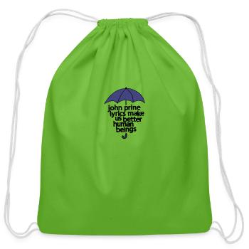 John Prine - Cotton Drawstring Bag - clover - Front