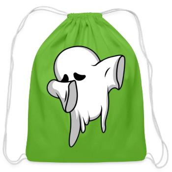 Cute Ghost - Cotton Drawstring Bag - clover - Front