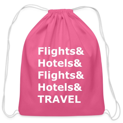 & Travel - Light Lettering - Cotton Drawstring Bag