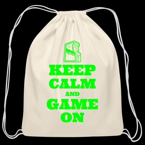 Keep Calm and Game On | Retro Gamer Arcade - Cotton Drawstring Bag