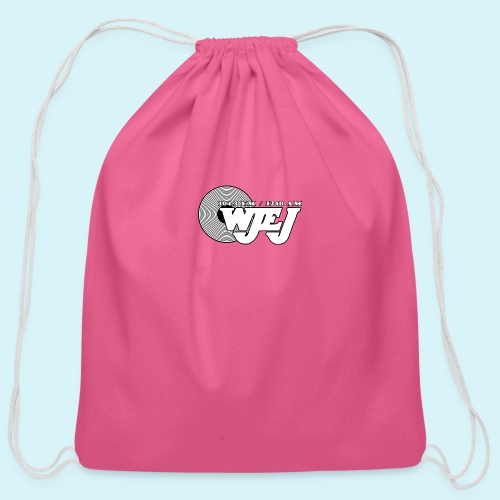 WJEJ Radio Record Logo - Cotton Drawstring Bag