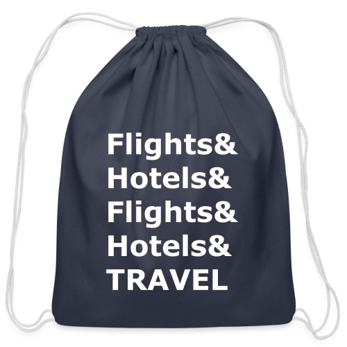 & Travel - Light Lettering - Cotton Drawstring Bag