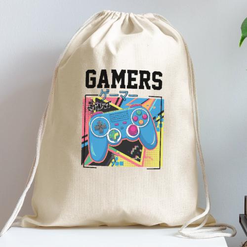 Gamers Start! Retro Japanese Vibe - Cotton Drawstring Bag