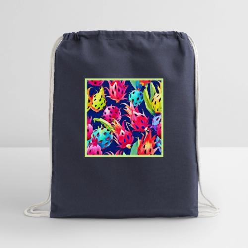 Colorful Dragon Fruit - Cotton Drawstring Bag