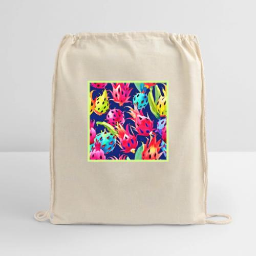 Colorful Dragon Fruit - Cotton Drawstring Bag