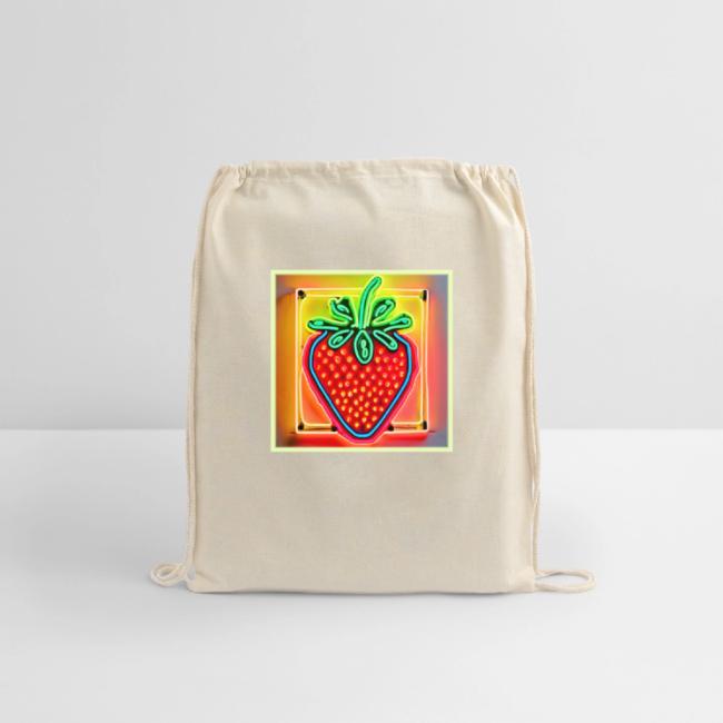 Colorful Strawberry Neon Glow