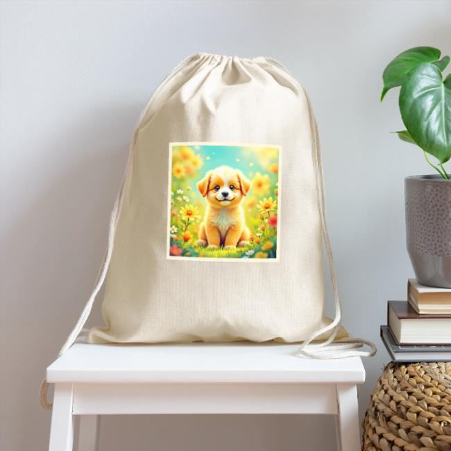 Cute Puppy Flower Art