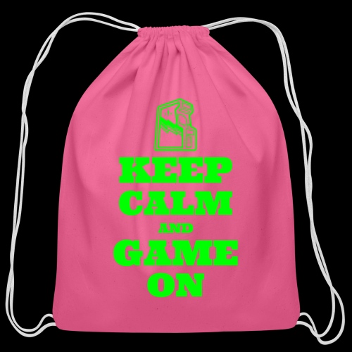Keep Calm and Game On | Retro Gamer Arcade - Cotton Drawstring Bag