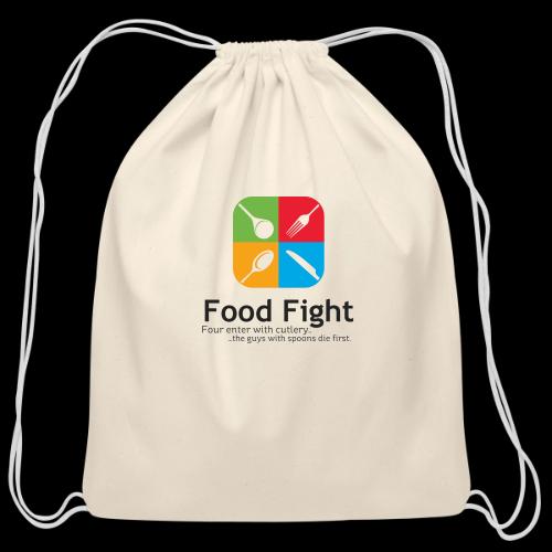 CHARITY? Nope. It's the bloody sport of FOOD FIGHT - Cotton Drawstring Bag