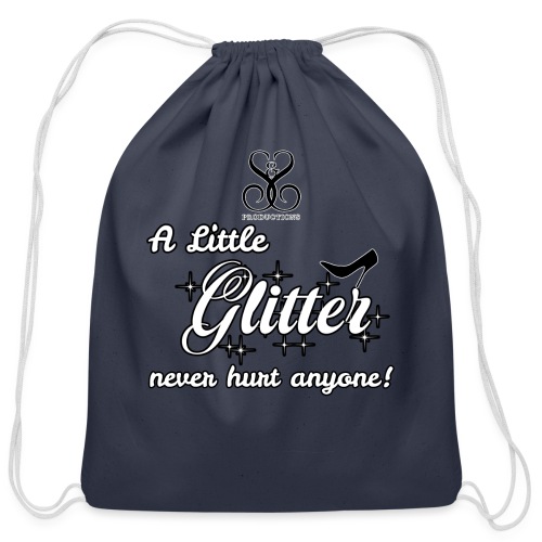 a little glitter - Cotton Drawstring Bag