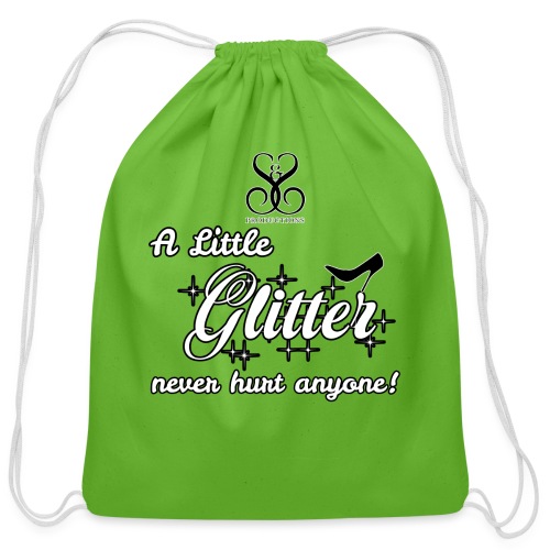 a little glitter - Cotton Drawstring Bag