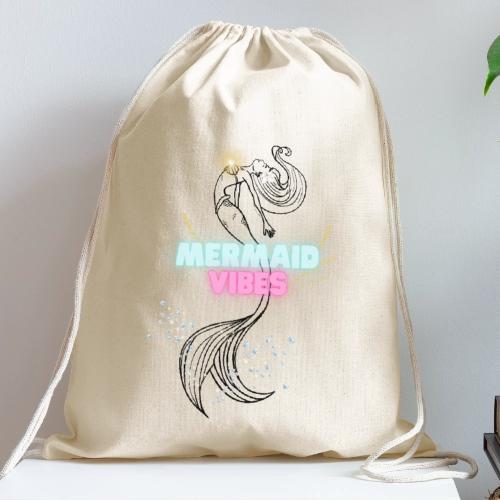Mermaid Vibes Design - Cotton Drawstring Bag