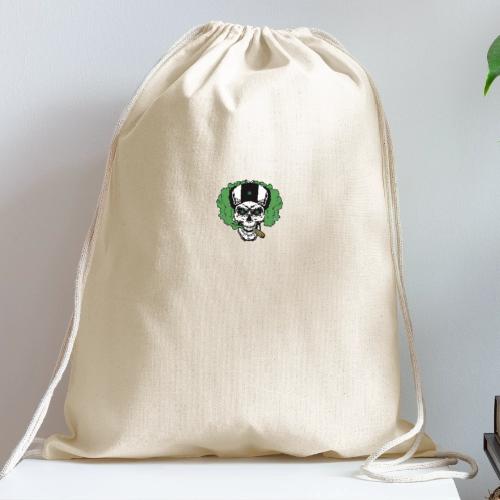 skull smoke cloud 2 - Cotton Drawstring Bag